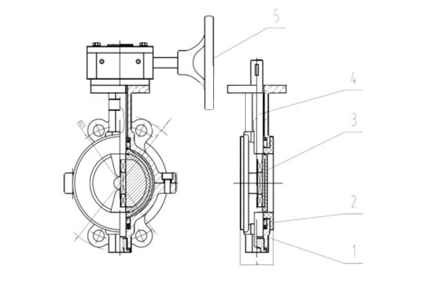 Full PTFE Lined Butterfly Valve